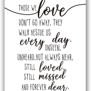 HPNIUB Inspirational Home Accessory Art Print Set of 1 (12X16) Family Wall Picture Motivational Lettering Canvas Art Painting Loving Memory Wall Decor .Loving Gift .No Frame: Posters & Prints